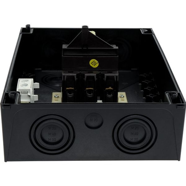 P3-100/I5/SVB-SW Main switch, P3, 100 A, surface mounting, 3 pole, STOP function, With black rotary handle and locking ring, Lockable in the 0 (Off) position image 6