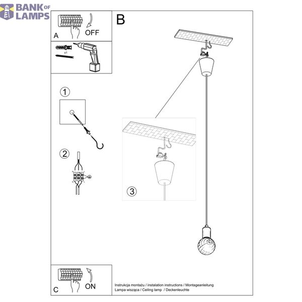 Hanging lamp DIEGO 1 green E27 1x60W IP20 image 10