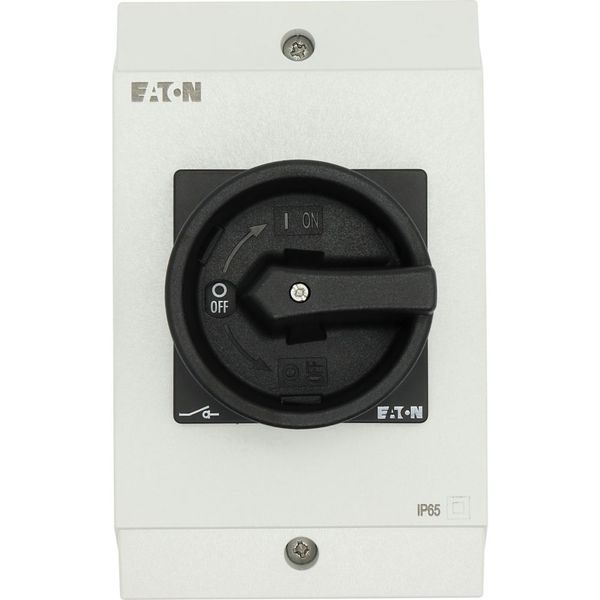 P1-32/I2/SVB-SW/HI11 Main switch, P1, 32 A, surface mounting, 3 pole, 1 N/O, 1 N/C, STOP function, With black rotary handle and locking ring, Lockable in the 0 (Off) posit image 22