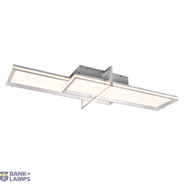 Charleston LED ceiling lamp brushed aluminium image 1