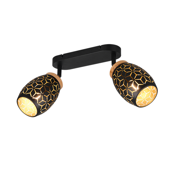 Bidar spotlight 2-pc E14 matt black/gold image 1