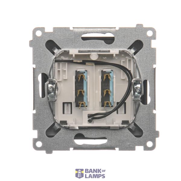 Single switch with a key - 2 positions "0-1", satin, metallized, 5A image 1