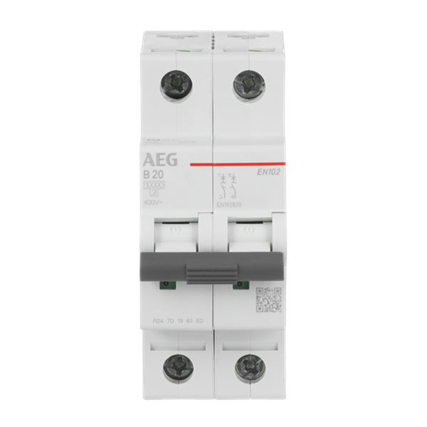 Circuit breaker 2P B Kar. 20A, 10kA image 1