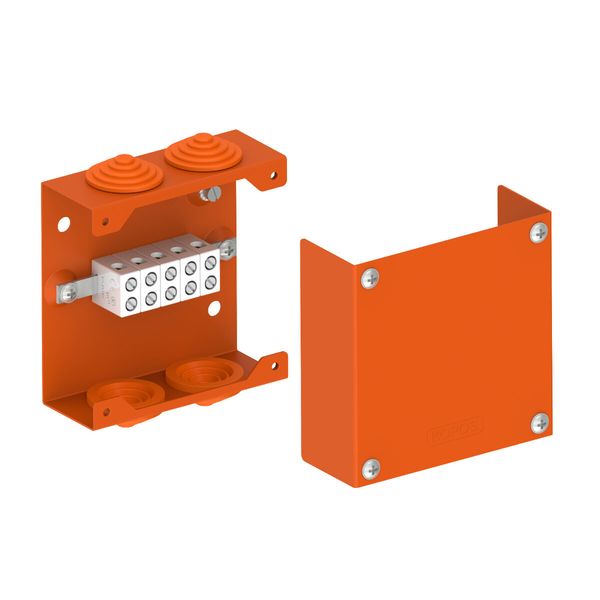 FIRE RESISTANT METAL BOX 5 PCS TERMINALS 10 MM2 image 1