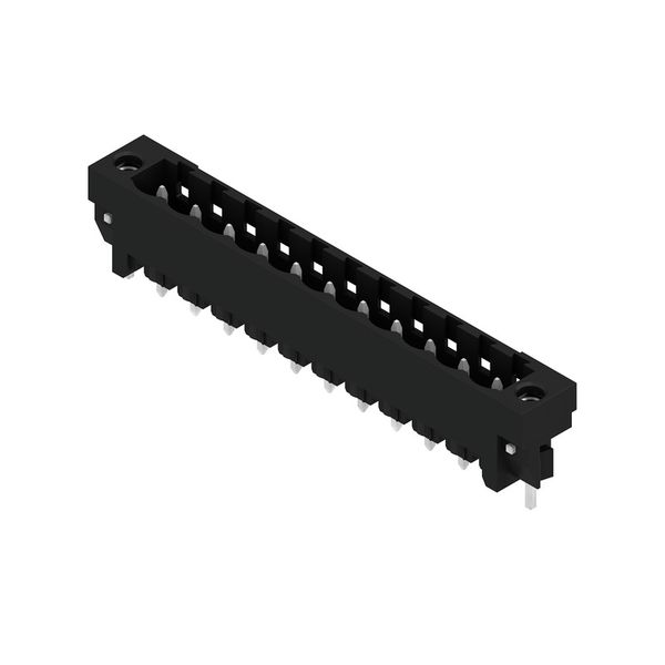 PCB plug-in connector, male header, Solder flange, THT/THR solder connection, 5.08 mm, Number of poles: 11, 180°, Solder pin length (l): 3.2 mm, tinned, black, Box image 3