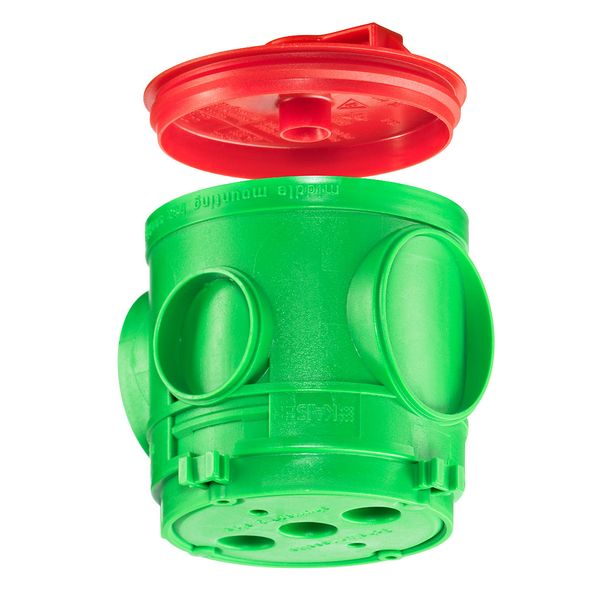 Conc. constr. ceiling large conduit box with metal nut M5 for light hook image 1