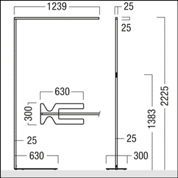 LINETIK-S D/I LED8000-840 LST BK SR2 IL - Freestanding luminaire image 3