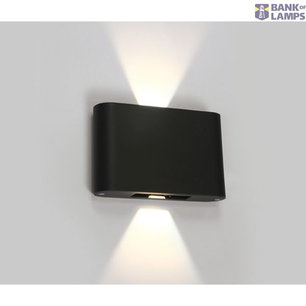 ANTHRACITE WALL LED 2x6W WW IP54 230V image 1