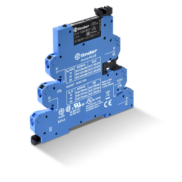 Rel. interface EMR MasterPLUS Push-IN.6,2mm.1CO 6A/125VUC, AgNi (39.61.0.125.0060) image 2