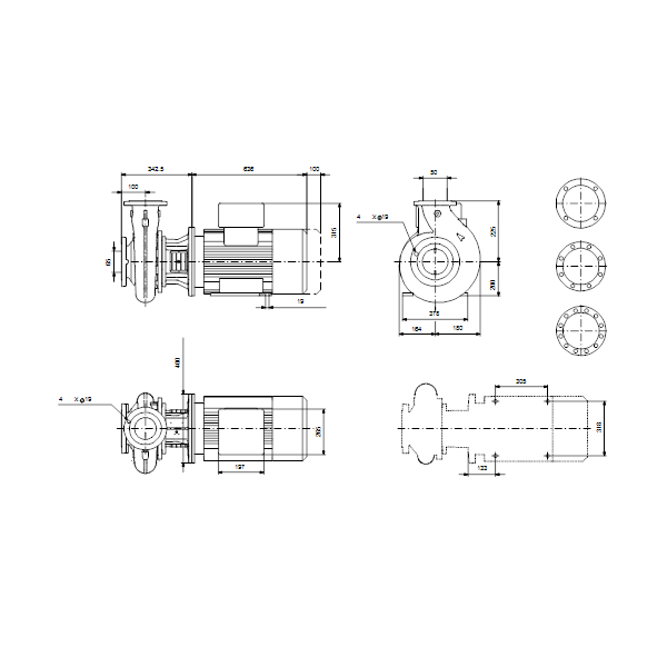 Norm block pump NB50-250/263 A-F-A-BAQE 37kW 400D 2P image 2