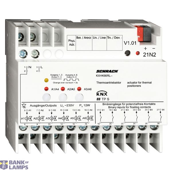 KNX Heating actuator, 6 inputs, 6 outputs image 2
