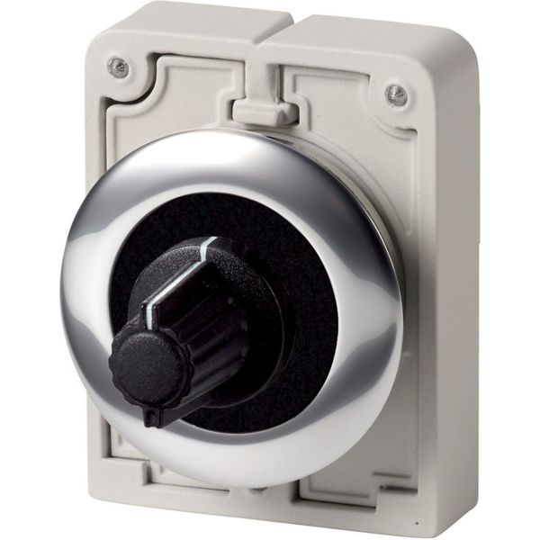 M30C-FR100K-BLANK Potentiometer, flat front, M30, 30.5 mm, Without scale/inscription, R 100 k„¦, P 0.5 W, Metal bezel image 4