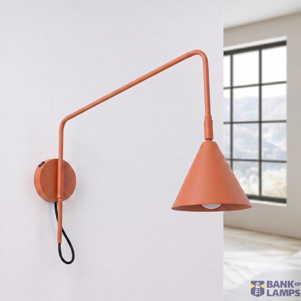 Wall lamp NOX 1 red ochre with a switch image 8
