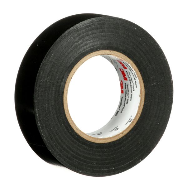 3M™ Temflex™ Vinyl Electrical Tape 165, Black, 19 mm x 25 m, 100 Rolls image 1
