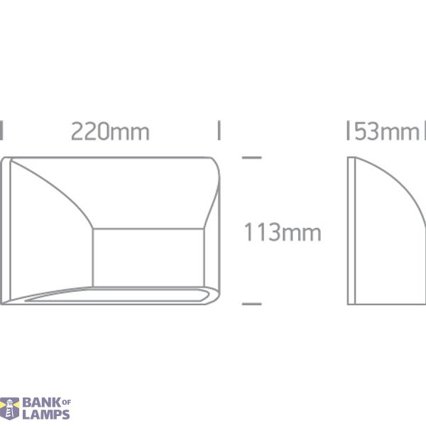 WHITE WALL LIGHT 6W CCTV IP65 230V image 2
