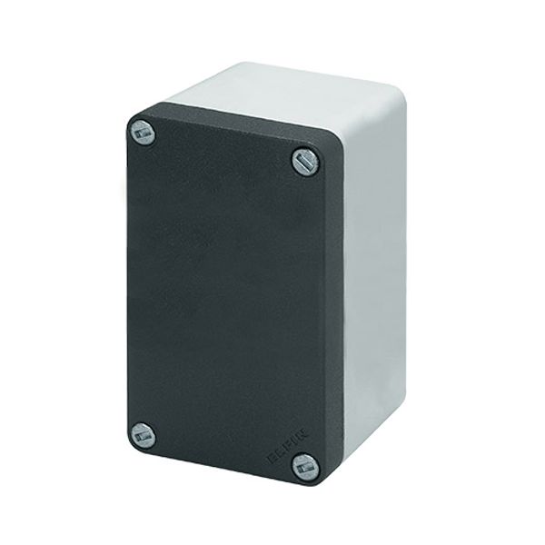 Aluminium push-button enclosure M10 85x140x85, undrilled, without cable entry image 1