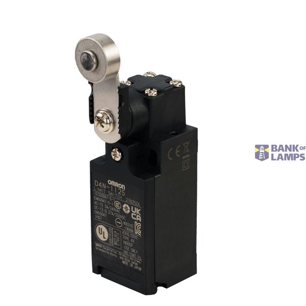 Limit switch, Roller lever (metal lever, metal roller), 2NC/1NO (MBB contact-/-slow-action), 2NC/1NO (MBB contact-/-slow-action), M20 (1-conduit) D4N 0471E image 1