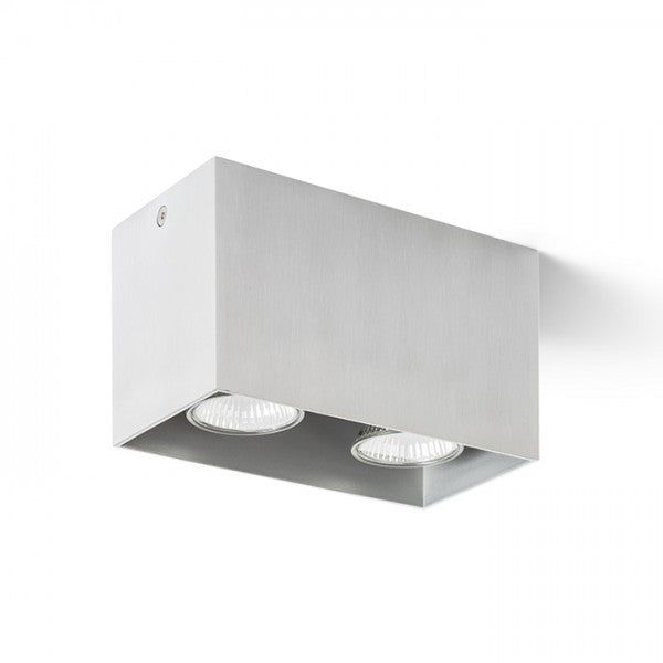 AGATE II ceiling brushed aluminum 230V LED GU10 2x7W image 1