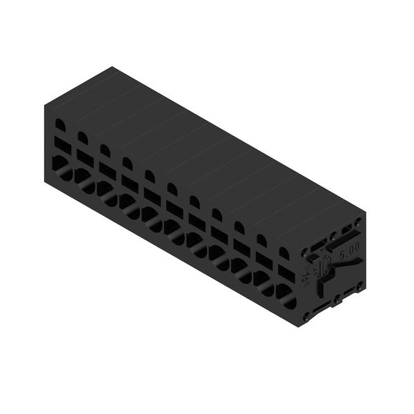 Printed circuit board terminals, 5.00 mm, Number of poles: 11, 90°, Solder pin length (l): 3.5 mm, tinned, black, PUSH IN without actuator, Clamping range, max. : 2.5 mm², Box image 4