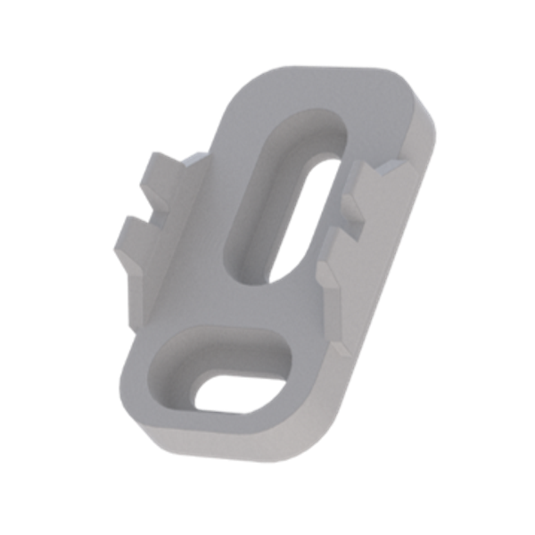 Mounting clip for profile S, Bracket Kunststoff SMALL grey image 1
