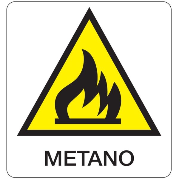 Danger sign - 330x350 mm - Metano image 1