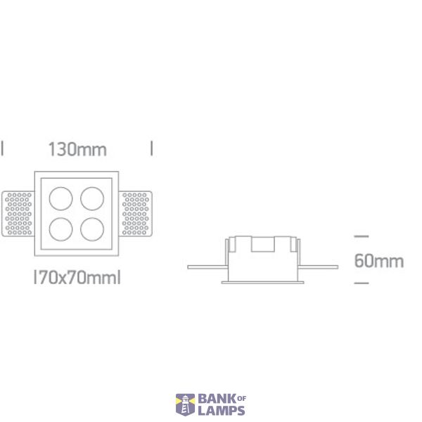 WHITE TRIMLESS LED 10W WW IP20 38deg 230V DARK LIGHT image 3