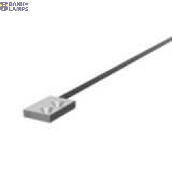 Fiber optic sensor head, diffuse, square, top view, R4 bend resistant fiber, 2 m cable E32 1549R image 1