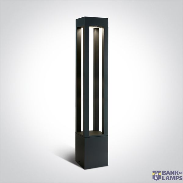 ANTHRACITE BOLLARD 90cm 22W CW IP65 230V image 1