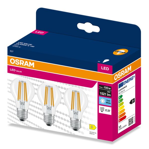 VALCLA100 11W/840 230V FIL E27 FS3 OSRAM image 2