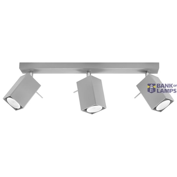 CEILING LAMP MERIDA 3 GREY GU10 3X40W IP20 image 2