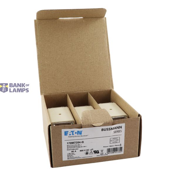 FUSE 80A 800V AC gR SIZE 1 BOLTED TAG DI image 17