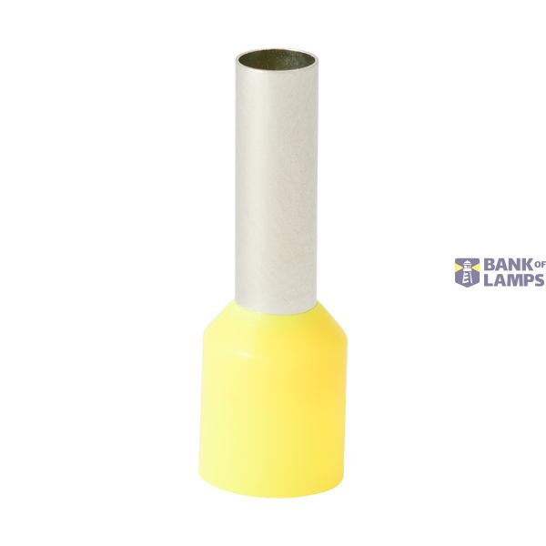 Single insulated sleeve terminal HI 6.0/12-zo yellow, Al/Cu image 1