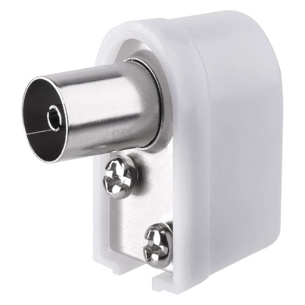 IEC Aerial Connector female, push type, angle image 1