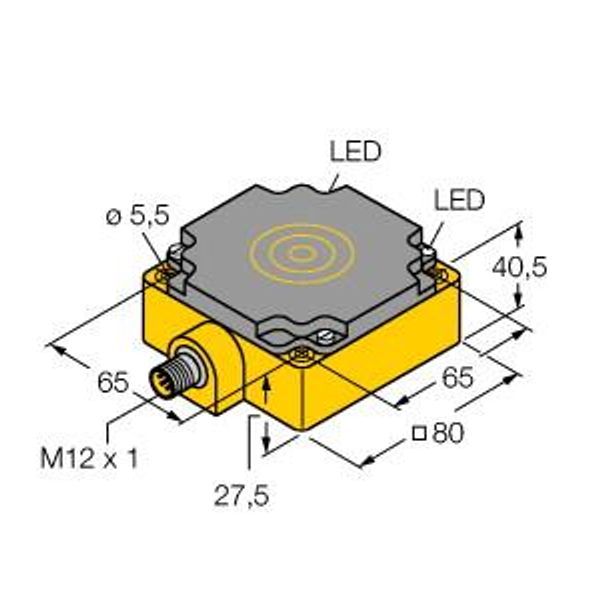 Inductive Sensor With Increased Switching Distance   NI75U-CP80-VP4X2-H1141 image 1