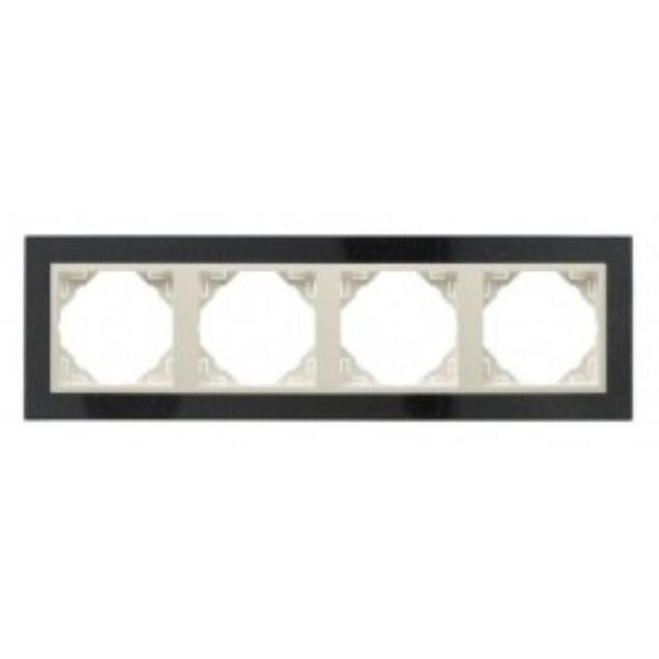 FOUR-GANG FRAME GRANITE/PEARL image 1