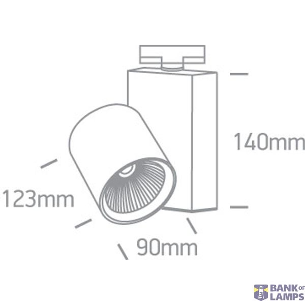 WHITE COB 30W WW TRACK SPOT 230V image 2
