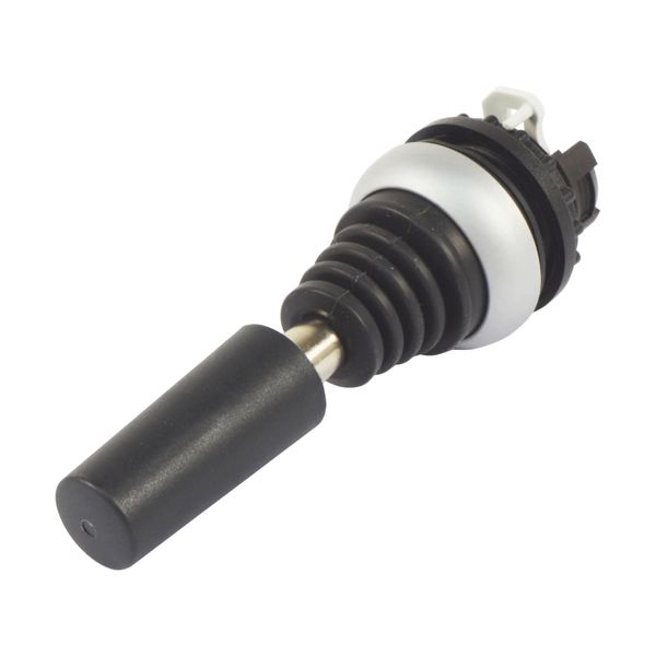M22-WRJS2V Joystick, with one operating point per operating direction, with metal shaft, 2 positions, Bezel: titanium, maintained, Vertical image 3