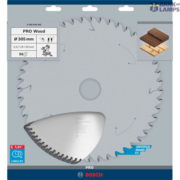 Optiline Wood circular saw blade 305 x 30 x 2,5 mm, 96 image 3