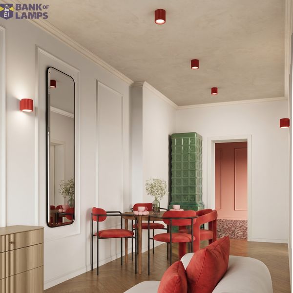 Ceiling lamp AURA 2 red GU10 image 5