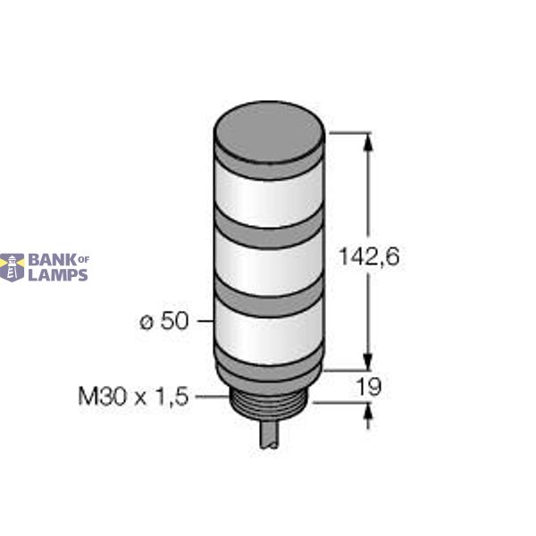 LED Signal Light High-intensity Tower Light   TL50HWYR image 2