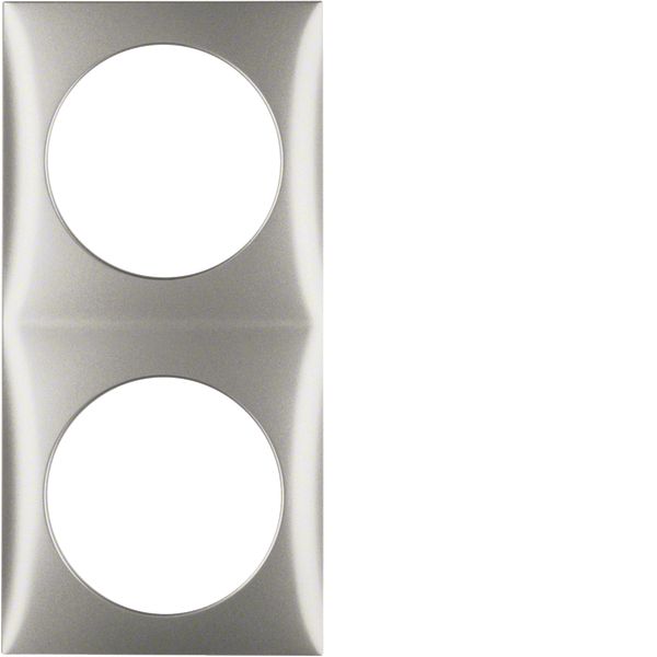 Integro Flow/Pure Frame, 2-Gang Stainless Steel, Lacquered image 1