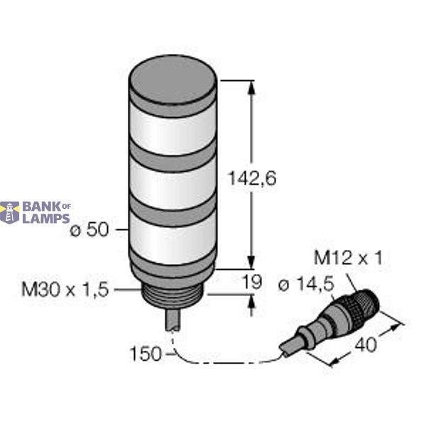 LED Signal Light Tower Light   TL50YGRQP image 1