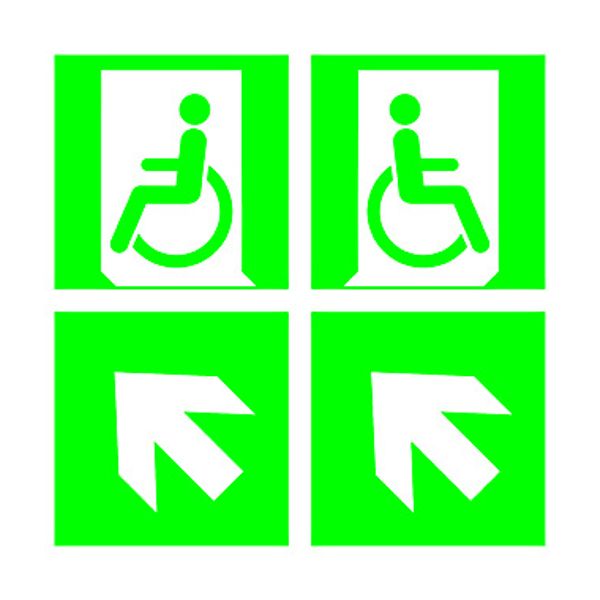 Pictogram set for NLPM.. 2x wheelchair, 2x arrows diagonal image 1