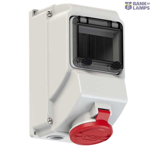 Fixed socket with inspection window 16A 5P 6h IP44/54 image 1