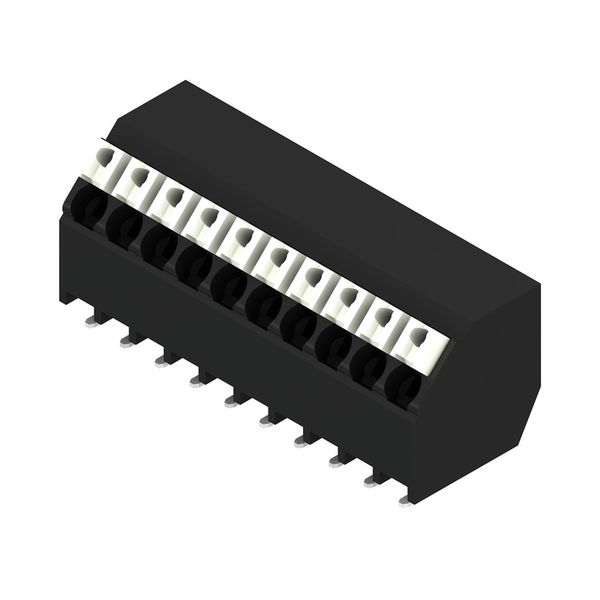 Printed circuit board terminals, 3.50 mm, Number of poles: 10, 135°, black, PUSH IN with actuator, Clamping range, max. : 1.5 mm², Tape image 4