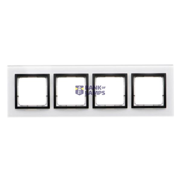 Quadruple frame, glass, black pearl image 1