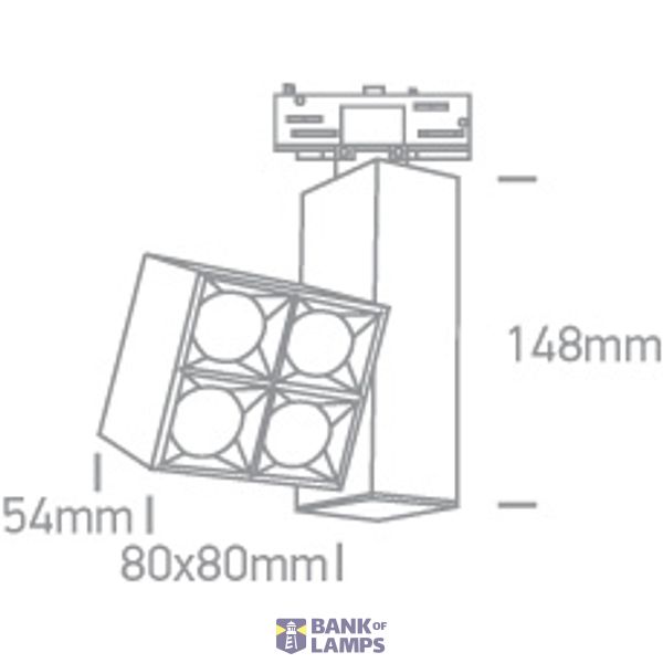 WHITE TRACK LIGHT 15W WW IP20 230V image 2