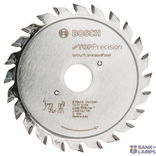 Scoring blade Top Precision Laminated Panel 120 x 22 x 2,8-3,6 mm, 12+12 image 1
