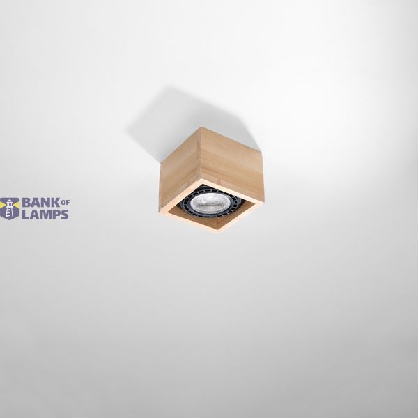 SPOT QUATRO 1 NATURAL WOOD GU10 1X40W IP20 image 3