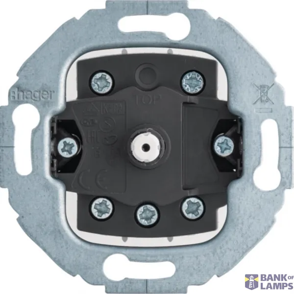 Rotary switch, 2-pole, flush-mounted, series 1930/Glass/R.classic image 1